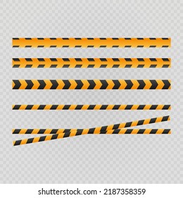 Set of Caution lines isolated. Realistic warning tapes. Danger signs.
