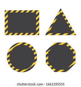 set of caution signs- vector illustration