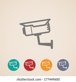 set of CCTV icons