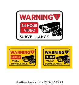Set of CCTV Secure Cam Logo Vector Design Vintage Illustration, Surveillance Protection, CCTV Guard