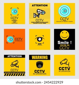 Satz von CCTV-Zeichen für Ihr Design