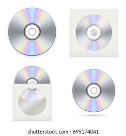 Set of the CD disks. Vector illustration