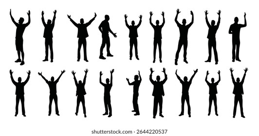 Set of celebrating vector illustration