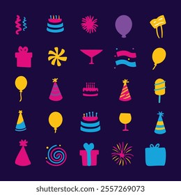 set of celebration design element