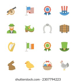 set of celebration and holidays 