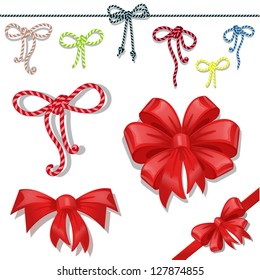 Set of celebratory bows
