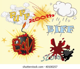 set of celebratory symbols