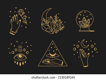 Set of celestial alchemy magic mystical talisman