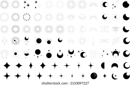 Set of celestial monoline elements