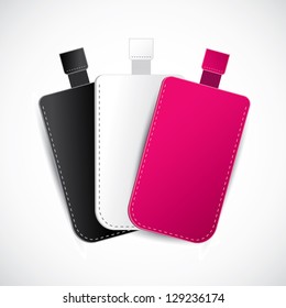 Set of cell phone cases - vector illustration