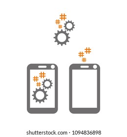 a set of cellphone icons