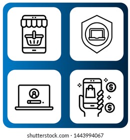 Set of cellphone icons such as Mobile, Laptop , cellphone