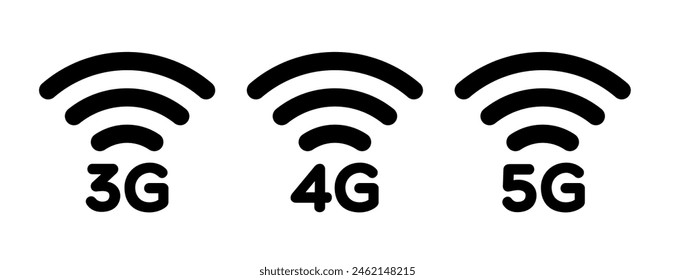 Set of Cellular Network Signal Icons