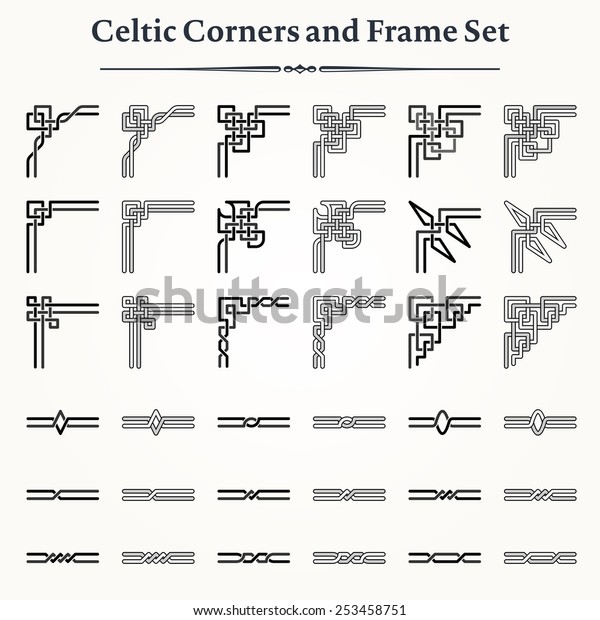 Set of Celtic Corners and\
Frames 