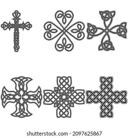 Set Celtic Cross Pattern, Vector EPS 10