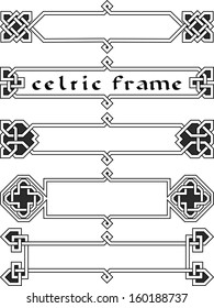 Set Celtic Frame An Element Of Design In The Irish Style - Vector