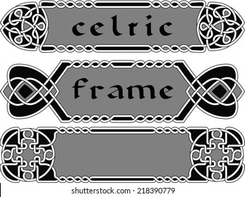 Set celtic frame an element of design vector