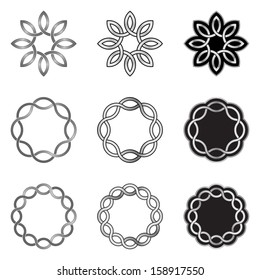 Set of Celtic Knot Elements, Models and Templates
