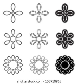 Set of Celtic Knot Patterns, Models and Templates