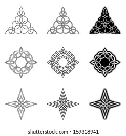 Set of Celtic Knots Patterns and Templates