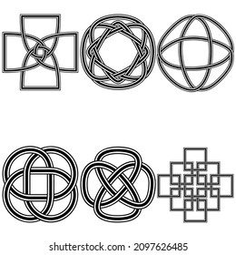 Set Celtic pattern, vector EPS 10