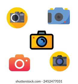 Set of cemera icon and vector design 