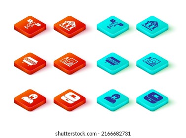 Set Censor and freedom of speech, Vote box, Censored stamp, Mourning photo frame, Courthouse building and Freedom icon. Vector
