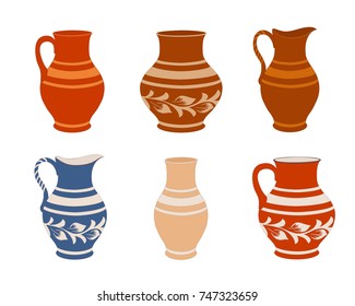 Set of ceramic crockery. 