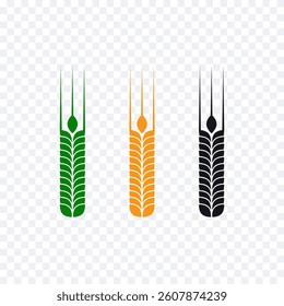 Set of cereals, wheat icon. Vector illustration.