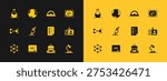 Set Certificate template, Chalkboard, Clipboard with checklist, School backpack, Microscope, Protractor grid, Test tube and Earth globe icon. Vector