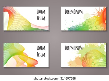 Set of certificates, cards with rainbow lines metamorphosis and with place for text for your business