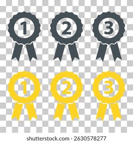 Set von Zertifizierungssiegel Award-Symbol, Band Web-Stempel-Symbol, Label Vektorgrafik .
