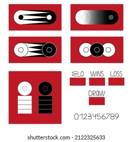 A Set chackers game figure. Vector illustration can be used as a web background, as a map, card and poster.
