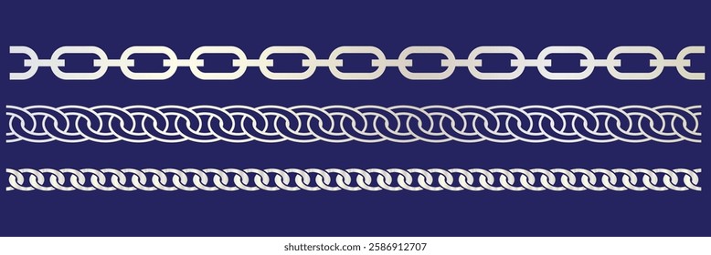 set of chain icon. chain vector signs or symbols. chain pattern set. eps 888.