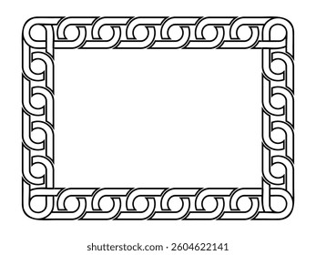 set of chain link for graphic design of logo, emblem, symbol, sign, badge, label, stamp, isolated on white background