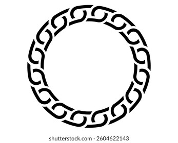 set of chain link for graphic design of logo, emblem, symbol, sign, badge, label, stamp, isolated on white background