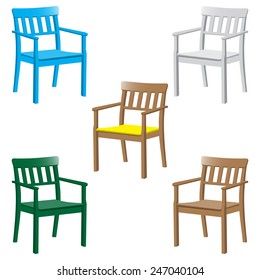 Set Chair classic vector
