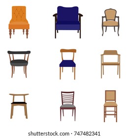 Set of chair icons