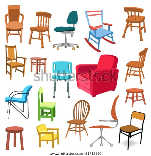 Set Chairs Stock Vector (Royalty Free) 21918580 | Shutterstock