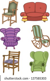 Set of chairs and armchairs