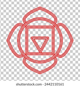 set of chakra symbol isolated on transparent background. vector illustration. 