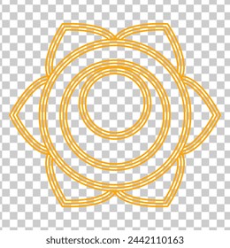 set of chakra symbol isolated on transparent background. vector illustration. 