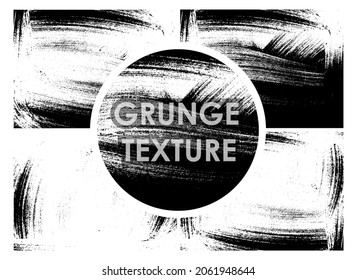 set of chalk paint grunge textures with different number of spots on transparent background. Texture of old poster background. Vector