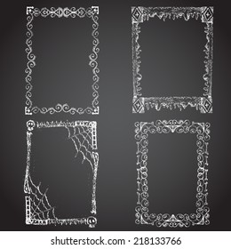 Set of chalk painted frames.
