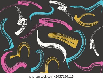 set chalk scribbles, scribble hand line , Underline markers collection, Charcoal pencil curly lines, squiggles and shapes. Grunge pen scribbles collection. Hand drawn vector pencil lines and doodles. 