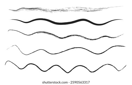 Set of chalk underline lines and texture emphasis. Line brush marker, pen, pencil stroke vector. Blue line brush marker scribble sketch underline. Hand drawn doodle pencil scratch mark. eps10