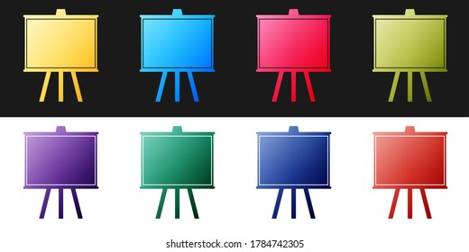 Ajuste el icono del tablero de cambios aislado en fondo blanco y negro. Cartel de la pizarra escolar. Vector.