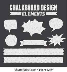 A Set Of Chalkboard Style Design Elements With Copy-space.