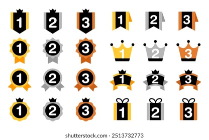 a set of Championship ranking order, gold, silver and bronze medals, very simple to use