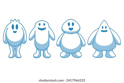 Set character cartoon illustration design. Collection doodle character figures. Vector illustration